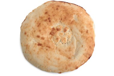 Beyaz zemin üzerinde organik ekmek