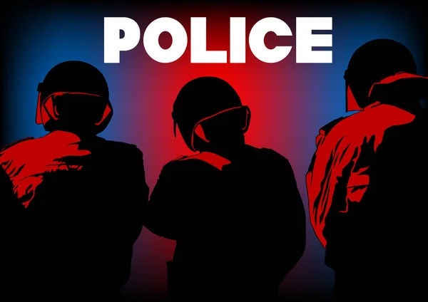 Gens Police Spéciale Uniforme — Image vectorielle