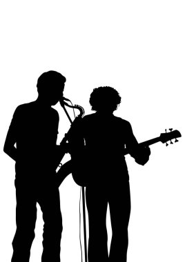 Konser, caz müzik ve kalabalıklar insanların