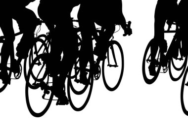 Spor adam beyaz Bisiklet Yarışması