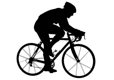 spor adamı katiyen Bisiklet beyaz zemin üzerine