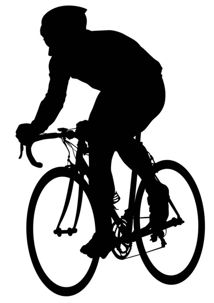 Spor Adamı Katiyen Bisiklet Beyaz Zemin Üzerine — Stok Vektör