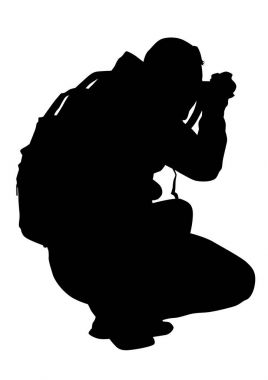 adam beyaz zemin üzerinde bir fotoğraf makinesi ile