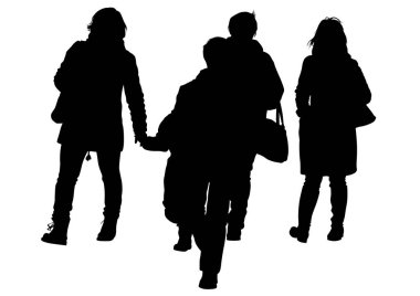 Çocuk beyaz arka plan üzerinde olan aileler