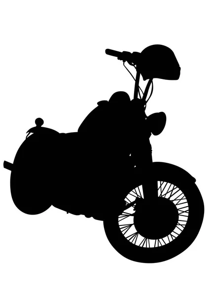 Mädchen Und Sport Motorrad Auf Weißem Hintergrund — Stockvektor