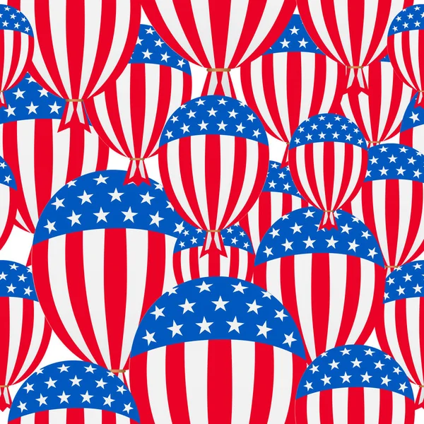 Wzór Balonów Krajobraz Dzień Niepodległości Stanów Zjednoczonych Ameryki — Zdjęcie stockowe