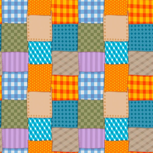 Patrón Sin Costura Trituraciones Multicolores Tela Cosida Por Hilo —  Fotos de Stock