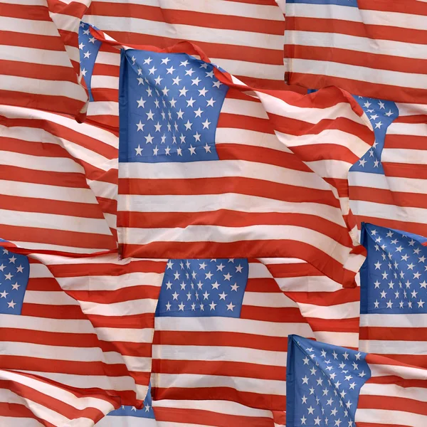 American State Flag Seamless Pattern Scenery Independence Day United States — ストック写真