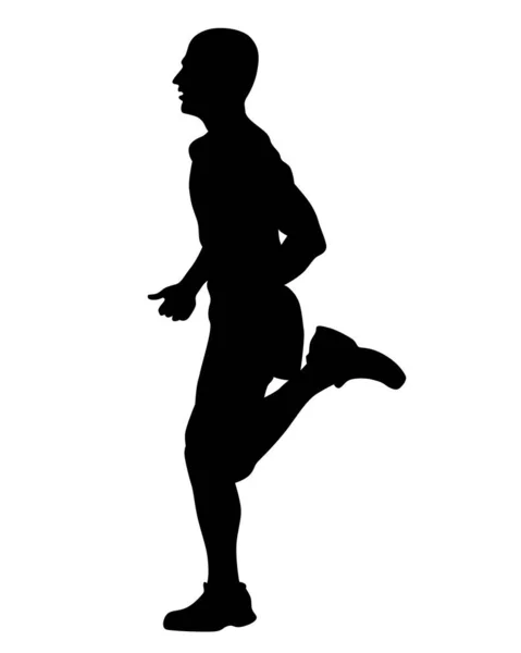 Athleten Auf Laufkurs Isoliert Auf Weißem Hintergrund — Stockvektor