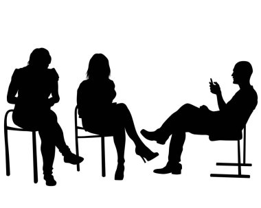 Takım elbiseli bir iş adamı. Beyaz arka planda izole edilmiş siluet