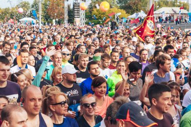 15 Eylül 2018 Minsk Belarus Yarı Maraton Minsk 2019