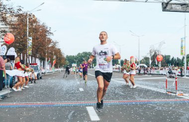 9 Eylül 2018 Minsk Belarus Yarı Maraton Minsk 2018