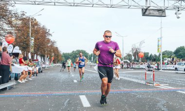 9 Eylül 2018 Minsk Belarus Yarı Maraton Minsk 2018