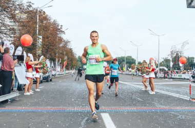 9 Eylül 2018 Minsk Belarus Yarı Maraton Minsk 2018