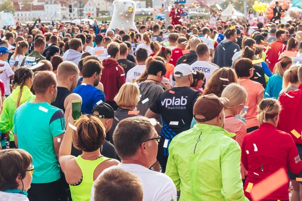 15 septembre 2018 Minsk Biélorussie Demi-marathon Minsk 2019 Courir dans la ville — Photo