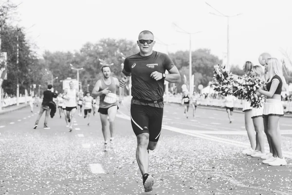Wrzesień 9, 2018 Mińsk Białoruś Półmaraton Mińsk 2018 Bieg w mieście — Zdjęcie stockowe