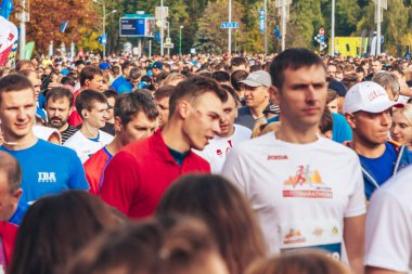 15 Eylül 2018 Minsk Belarus Yarı Maraton Minsk 2019