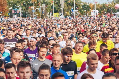 15 Eylül 2018 Minsk Belarus Yarı Maraton Minsk 2019