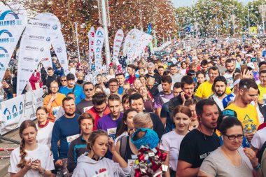 15 Eylül 2018 Minsk Belarus Yarı Maraton Minsk 2019