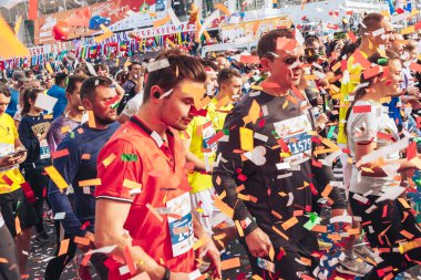 15 Eylül 2018 Minsk Belarus Yarı Maraton Minsk 2019