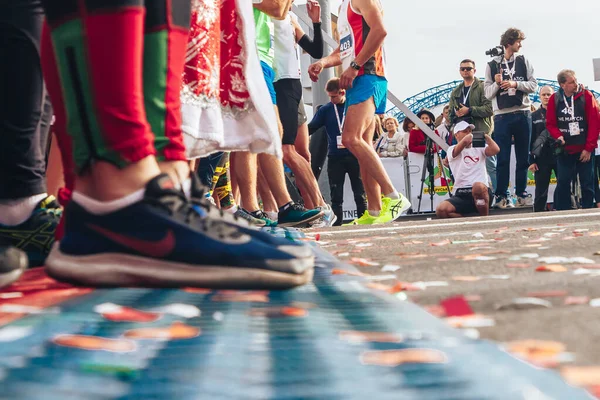 September 15, 2018 Minsk Belarus Half Marathon Minsk 2019 Running in the city — Stock Photo, Image