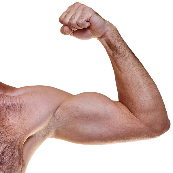 Mature handsome man with a naked torso