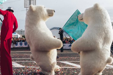 15 Eylül 2018 Minsk Belarus Yarı Maraton Minsk 2019