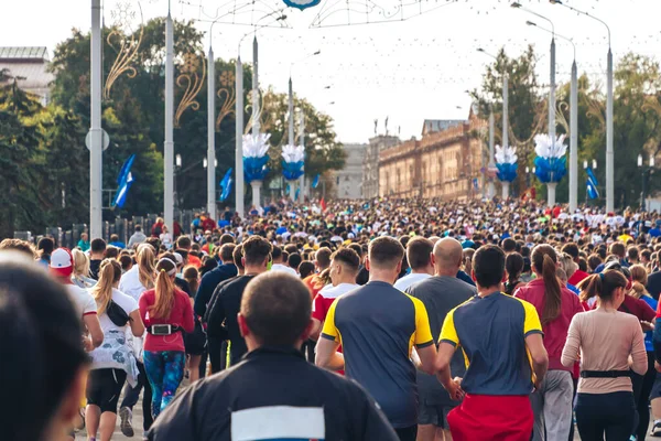 September 15, 2018 Μινσκ Λευκορωσία Half Marathon Minsk 2019 Running in the city — Φωτογραφία Αρχείου