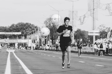 15 Eylül 2018 Minsk Belarus Yarı Maraton Minsk 2019