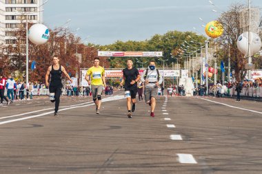 15 Eylül 2018 Minsk Belarus Yarı Maraton Minsk 2019