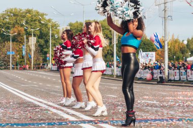 15 Eylül 2018 Minsk Belarus Yarı Maraton Minsk 2019