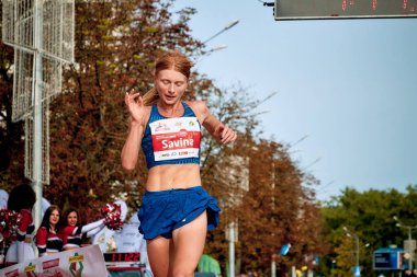 15 Eylül 2018 Minsk Belarus Yarı Maraton Minsk 2019