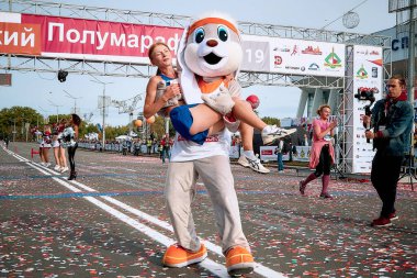 15 Eylül 2018 Minsk Belarus Yarı Maraton Minsk 2019