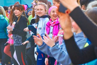 8 Mart 2019, Minsk Belarus Yarışı Kadınlar Günü onuruna 8 Mart