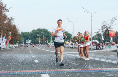 9 Eylül 2018 Minsk Belarus Yarı Maraton Minsk 2018