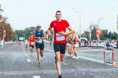 9 Eylül 2018 Minsk Belarus Yarı Maraton Minsk 2018