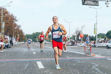  9 Eylül 2018 Minsk Belarus Yarı Maraton Minsk 2018