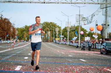 15 Eylül 2018 Minsk Belarus Yarı Maraton Minsk 2019