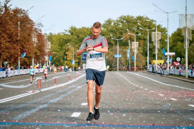 15 Eylül 2018 Minsk Belarus Yarı Maraton Minsk 2019