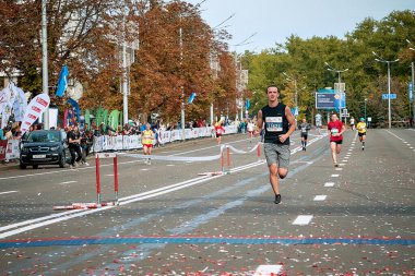 September 15, 2018 Minsk Belarus Half Marathon Minsk 2019 Running in the city clipart