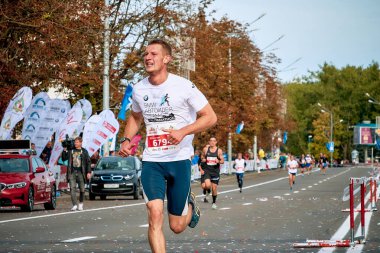 15 Eylül 2018 Minsk Belarus Yarı Maraton Minsk 2019