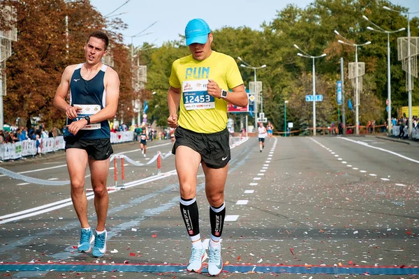 15. September 2018 Minsk Weißrussland Halbmarathon Minsk 2019 Laufen in der Stadt — Stockfoto