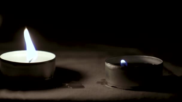 纪念日国际大屠杀纪念日蜡烛在燃烧 — 图库视频影像