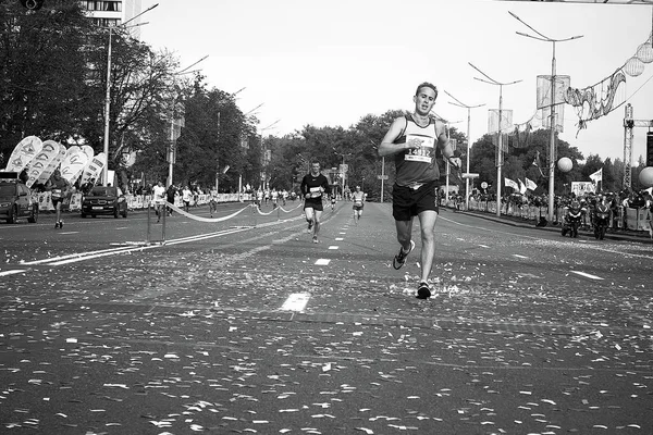 15. září 2018 Minsk Bělorusko Half Marathon Minsk 2019 Běh ve městě — Stock fotografie