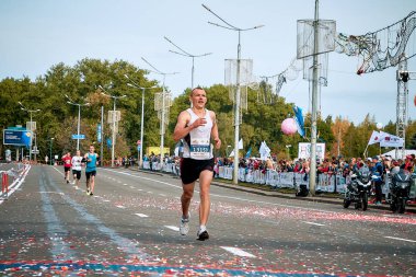 15 Eylül 2018 Minsk Belarus Yarı Maraton Minsk 2019