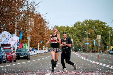 15 Eylül 2018 Minsk Belarus Yarı Maraton Minsk 2019