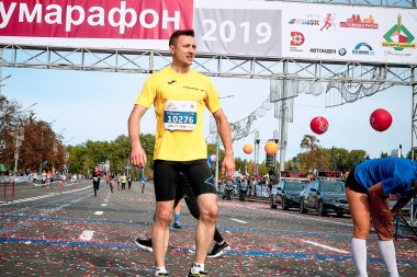 15 Eylül 2018 Minsk Belarus Yarı Maraton Minsk 2019