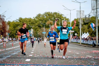 15 Eylül 2018 Minsk Belarus Yarı Maraton Minsk 2019