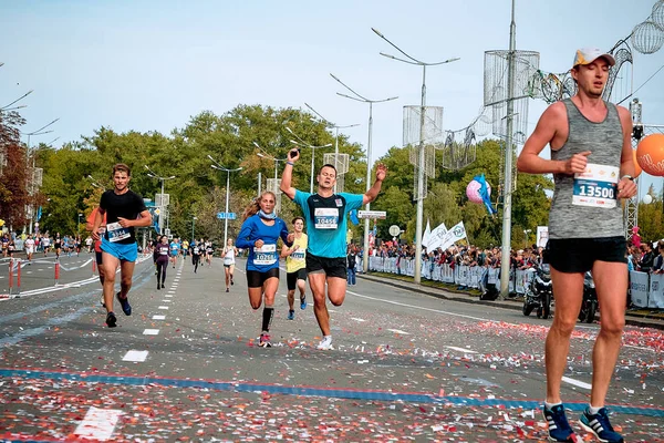 15. September 2018 Minsk Weißrussland Halbmarathon Minsk 2019 Laufen in der Stadt — Stockfoto