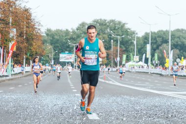 9 Eylül 2018 Minsk Belarus Yarı Maraton Minsk 2018